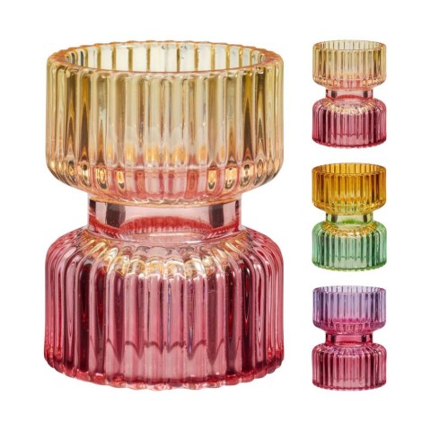 PCANDELA VETRO 2 IN 1 8CM 3AS